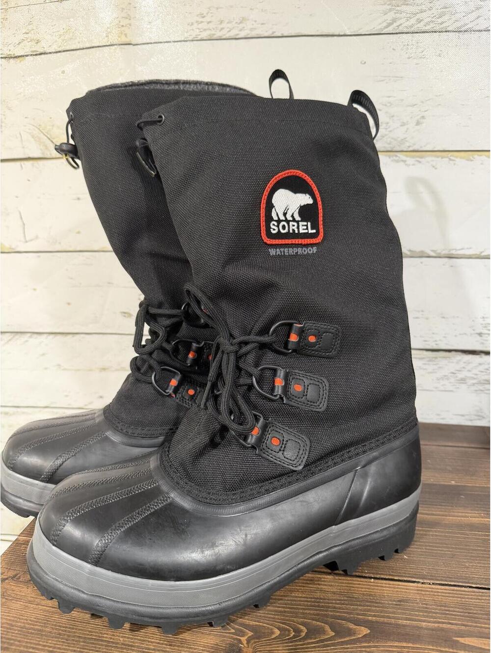 Sorel Glacier XT Black & Red Winter Waterproof Boots Snow Boots Size 9